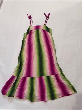 Janie and Jack Pink and Green Cotton SunDress